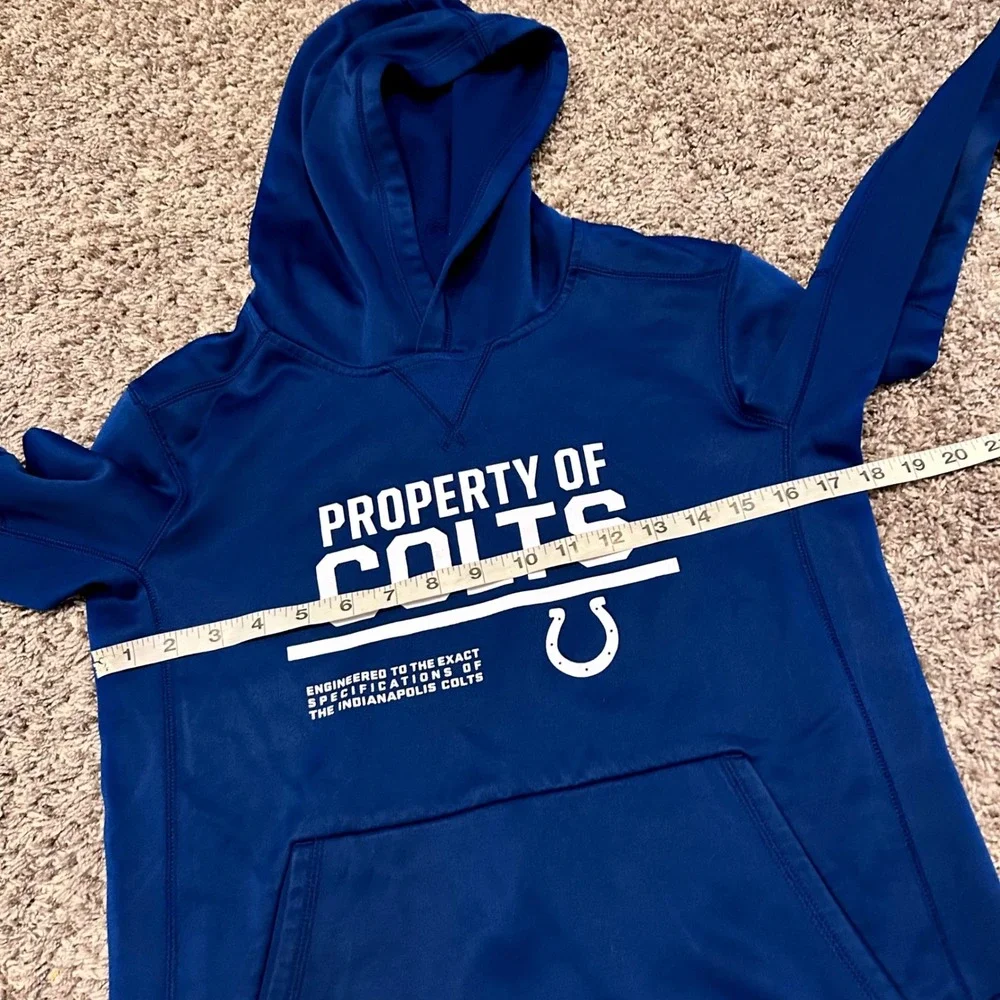 Nike Indianapolis Colts Kids Blue Therma-FIT Pullover‎ Hoodie Size Medium 10/12